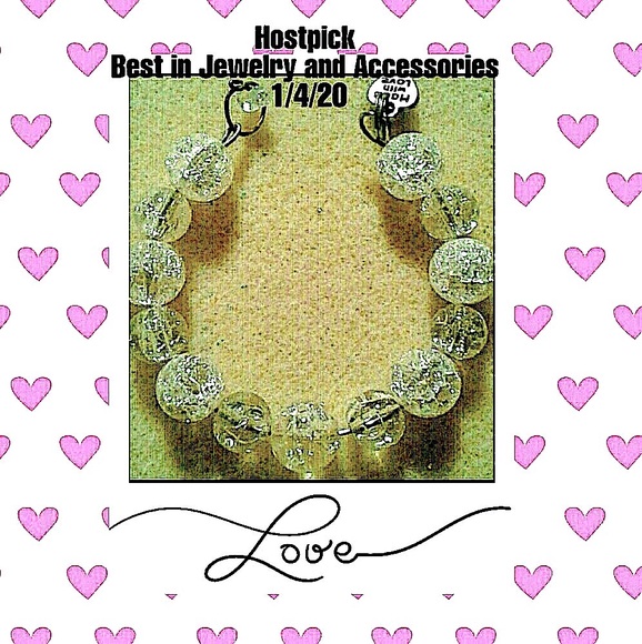 “All That Glitters” April birthstone memory wire bracelet PRICE IS FIRM - Picture 1 of 3